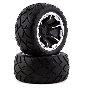 Traxxas Tires & Wheels Glued (2.8) RXT Black/Satin Alias (2WD Elec Rear TSM) TRA6768X