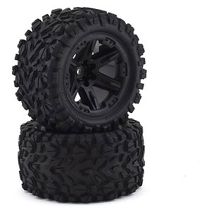 Traxxas Tires and wheels assembled glued (2.8) (RXT black wheels Talon EXT tires foam inserts)
