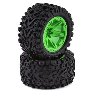 Traxxas Tires and wheels assembled glued (2.8) RXT green wheels Talon EXT tires