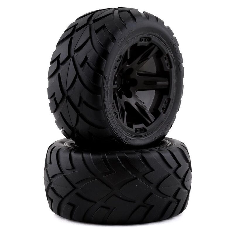 Traxxas Tires and wheels assembled glued (2.8) RXT black wheels Anaconda tires - tra6775-jpg Traxxas Tires and wheels assembled glued (2.8) RXT black wheels Anaconda tires