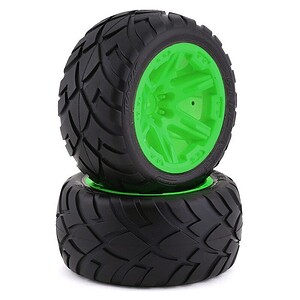 Traxxas Tires and wheels assembled glued (2.8) (RXT green wheels Anaconda tires foam inserts)
