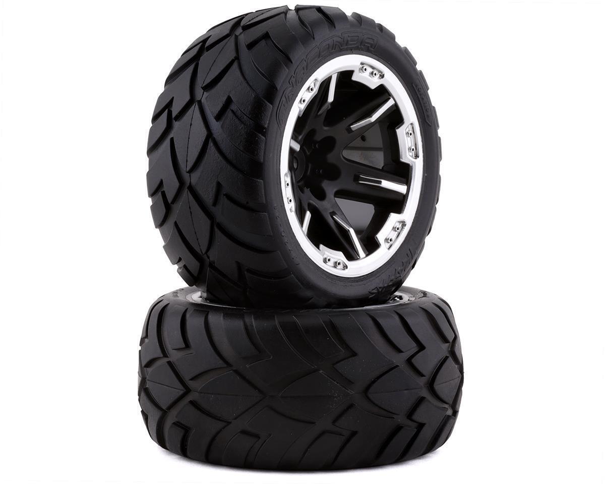 Traxxas Tires and wheels assembled glued (2.8) (RXT black and chrome wheels Anaconda tires foam inserts) - tra6775x-jpg Traxxas Tires and wheels assembled glued (2.8) (RXT black and chrome wheels Anaconda tires foam inserts)
