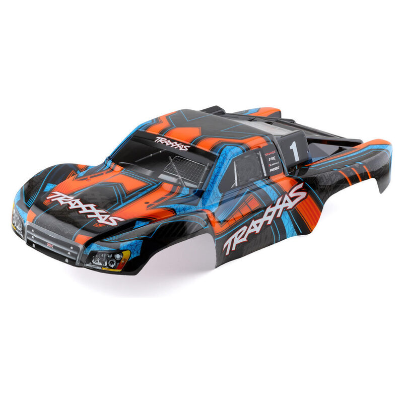 Traxxas Slash 4X4 Orange and Blue (Painted Decals Applied) Body Pre-Painted