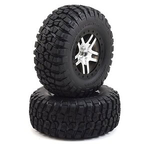 Traxxas BFGoodrich Mud TA Rear Tires (2) (Satin Chrome) (Standard) w/Split-Spoke Rear Wheel
