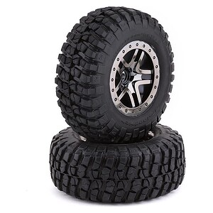 Traxxas BFGoodrich Mud TA Rear Tires (2) (Black Chrome) (S1) w/Split-Spoke Rear Wheel