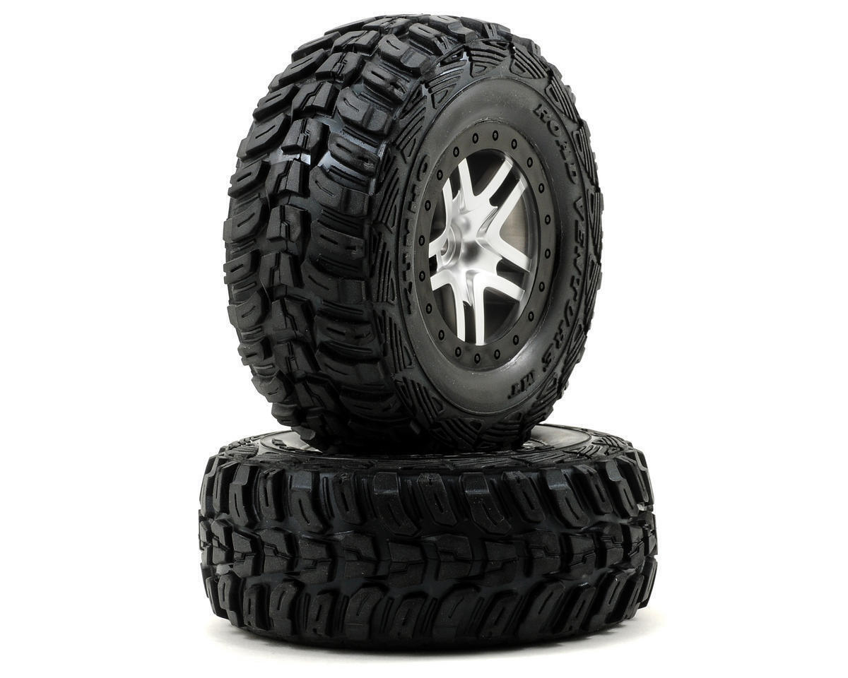 Traxxas Tire & Wheel Assy Glued (S1) SCT SS Satin Chrome Black Beadlock Kumho (F/R) TRA6874R - tra6874r-jpg Traxxas Tire & Wheel Assy Glued (S1) SCT SS Satin Chrome Black Beadlock Kumho (F/R) TRA6874R