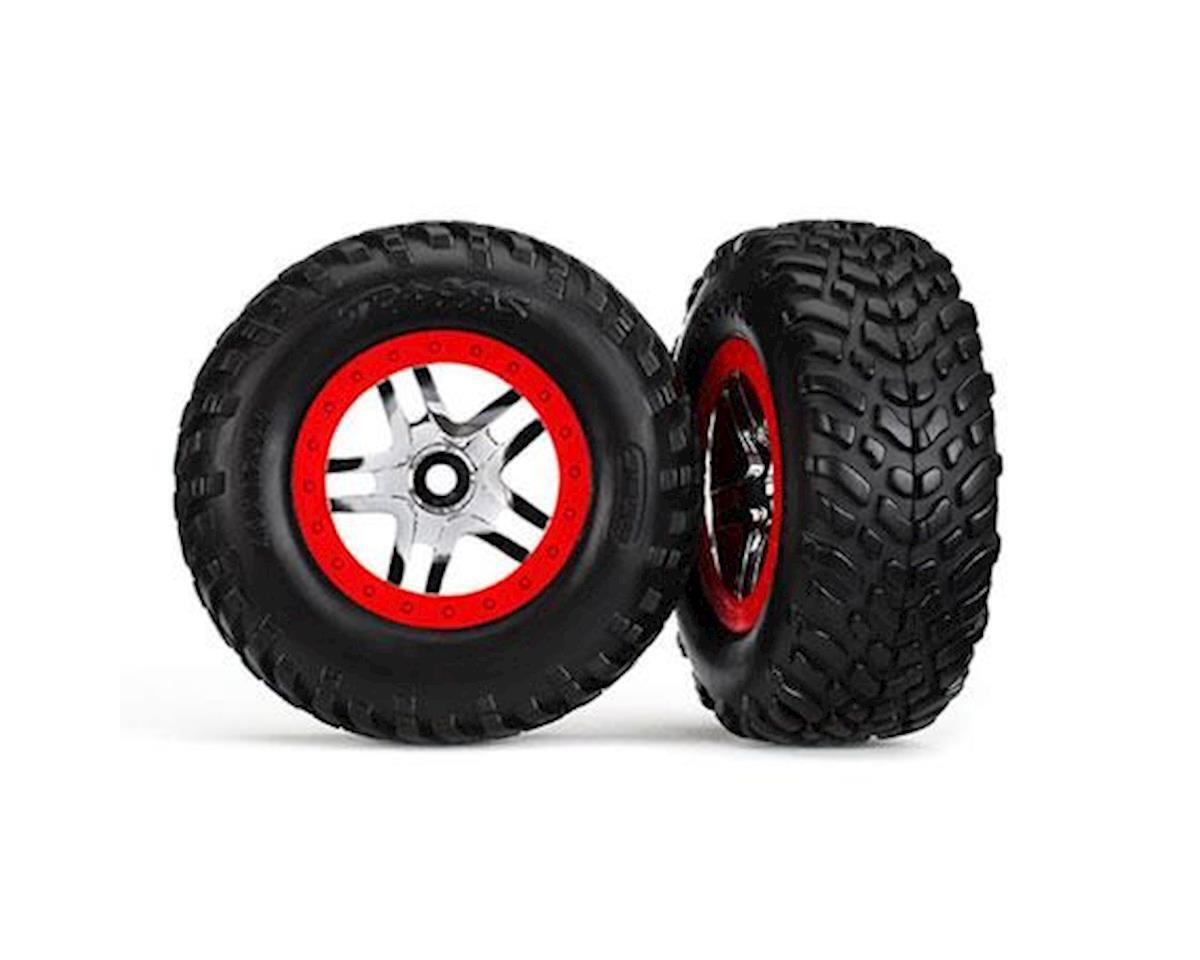 Traxxas Tire/Wheel Assembled Gluee SCT Split-Spoke Chrome - tra6891-jpg Traxxas Tire/Wheel Assembled Gluee SCT Split-Spoke Chrome