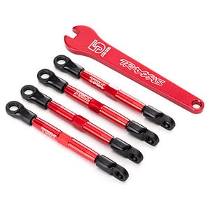 Traxxas Toe Links Alum (Red) (4) (1/16 Slash) TRA7038X