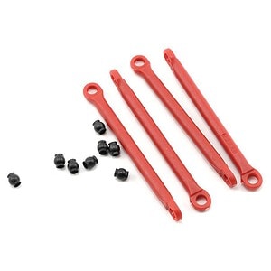 Traxxas Push rod (molded composite) (red) (4)/ hollow balls (8) TRA7118
