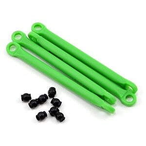Traxxas Push rod (molded composite) (green) (4)/ hollow balls (8) TRA7118G