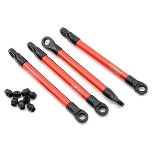 Traxxas Push rods aluminum (red-anodized) (4) (assembled with rod ends) TRA7118X