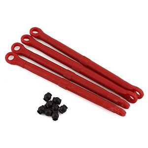 Traxxas Toe link front and rear (molded composite) (red) (4)/ hollow balls (8) TRA7138