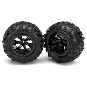 Traxxas Tires & Wheels Glued Geode Chrome Blue Beadlock Canyon AT (Left/Right) TRA7277