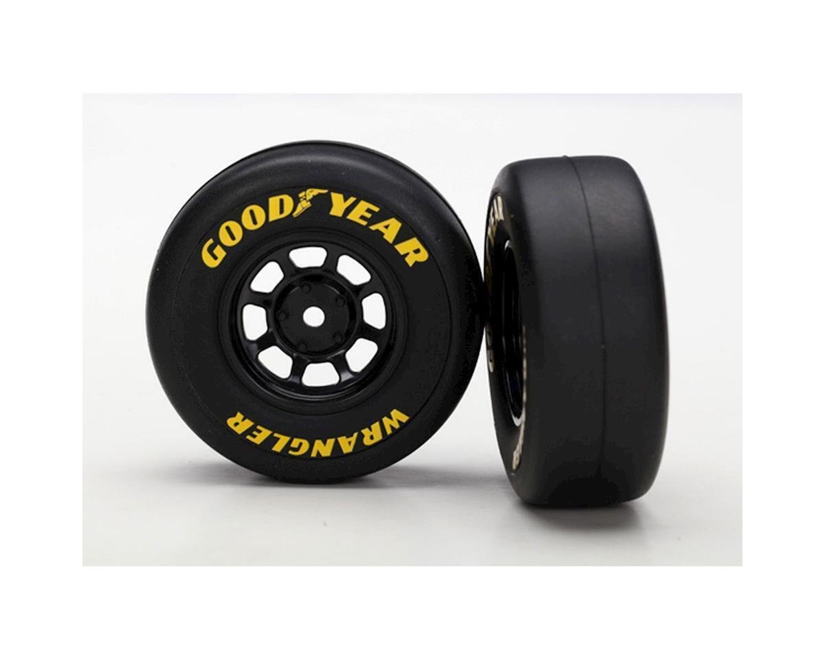 Traxxas Tires and wheels assembled glued (8-spoke wheels black 1.9 Goodyear tires) (2)
