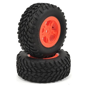 Traxxas Tires & Wheels Glued SCT Satin Chrome Dual Profile Off-Road Racing TRA7674A