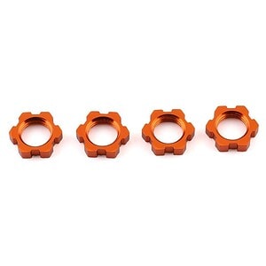 Traxxas Wheel nuts splined 17mm serrated (orange-anodized) (4) TRA7758T