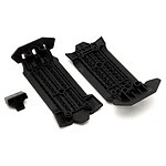 Traxxas Skid plate front (1) rear (1)/ rubber impact cushion (1) TRA7844