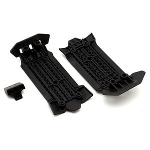 Traxxas Skid plate front (1) rear (1)/ rubber impact cushion (1) TRA7844
