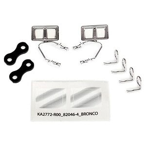 Traxxas Side Mirrors Chrome (Left/Right) (Fits #8010 Body) TRA8073X