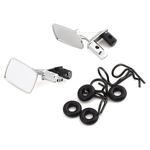 Traxxas Mirrors side chrome (left and right)/ o-rings (4)/ body clips (4) (fits #8130 body) TRA8133