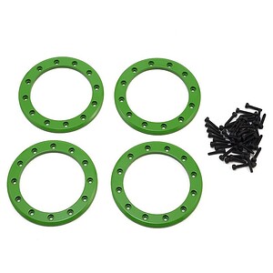 Traxxas Beadlock rings green (2.2) (aluminum) (4)/ 2x10 CS (48) TRA8168G