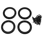 Traxxas Beadlock rings black (2.2) (aluminum) (4)/ 2x10 CS (48) TRA8168T
