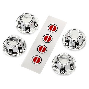 Traxxas Wheel Center Caps (Chrome) (4) TRA8176