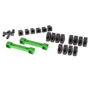 Traxxas Suspension Arm Mounts Alum (Green) (F/R) w/Retainers & Inserts TRA8334G