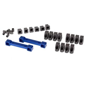Traxxas Suspension Arm Mounts Alum (Blue) (F/R) w/Retainers & Inserts TRA8334X