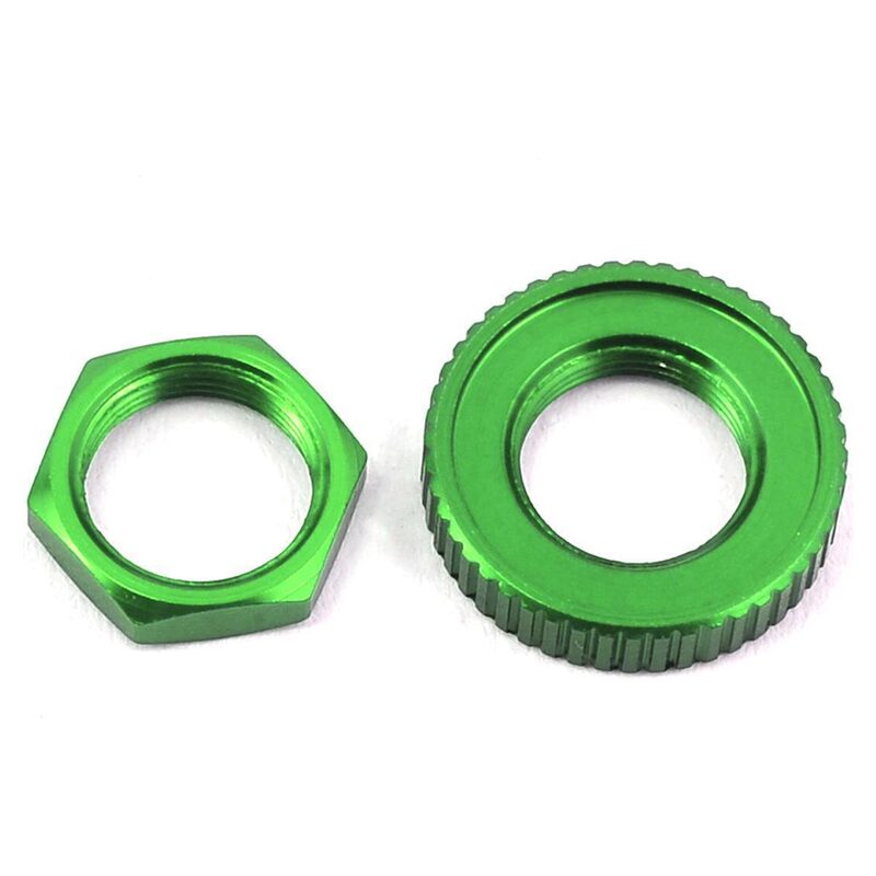 Traxxas Servo saver nuts aluminum green-anodized (hex (1) serrated (1)) TRA8345G