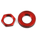 Traxxas Servo saver nuts aluminum red-anodized (hex (1) serrated (1)) TRA8345R