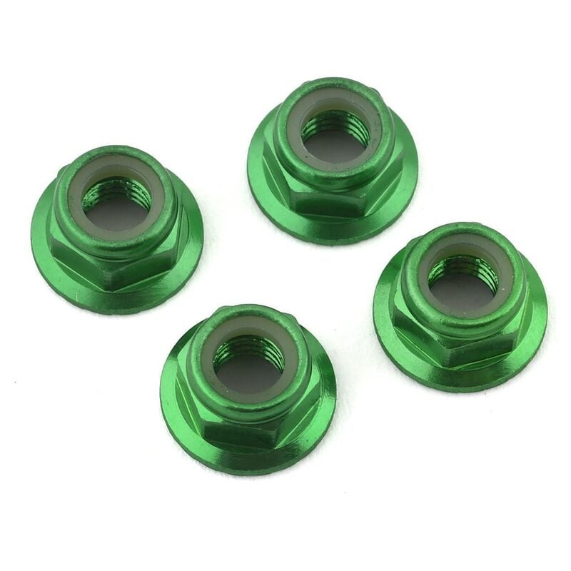 Traxxas Nuts 5mm flanged nylon locking (aluminum green-anodized serrated) (4) TRA8447G - tra8447g-jpg Traxxas Nuts 5mm flanged nylon locking (aluminum green-anodized serrated) (4) TRA8447G