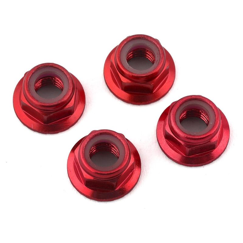 Traxxas Nuts 5mm flanged nylon locking (aluminum red-anodized serrated) (4) TRA8447R - tra8447r-jpg Traxxas Nuts 5mm flanged nylon locking (aluminum red-anodized serrated) (4) TRA8447R