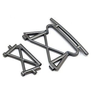 Traxxas Bumper front/ bumper support (satin black chrome-plated) TRA8535X