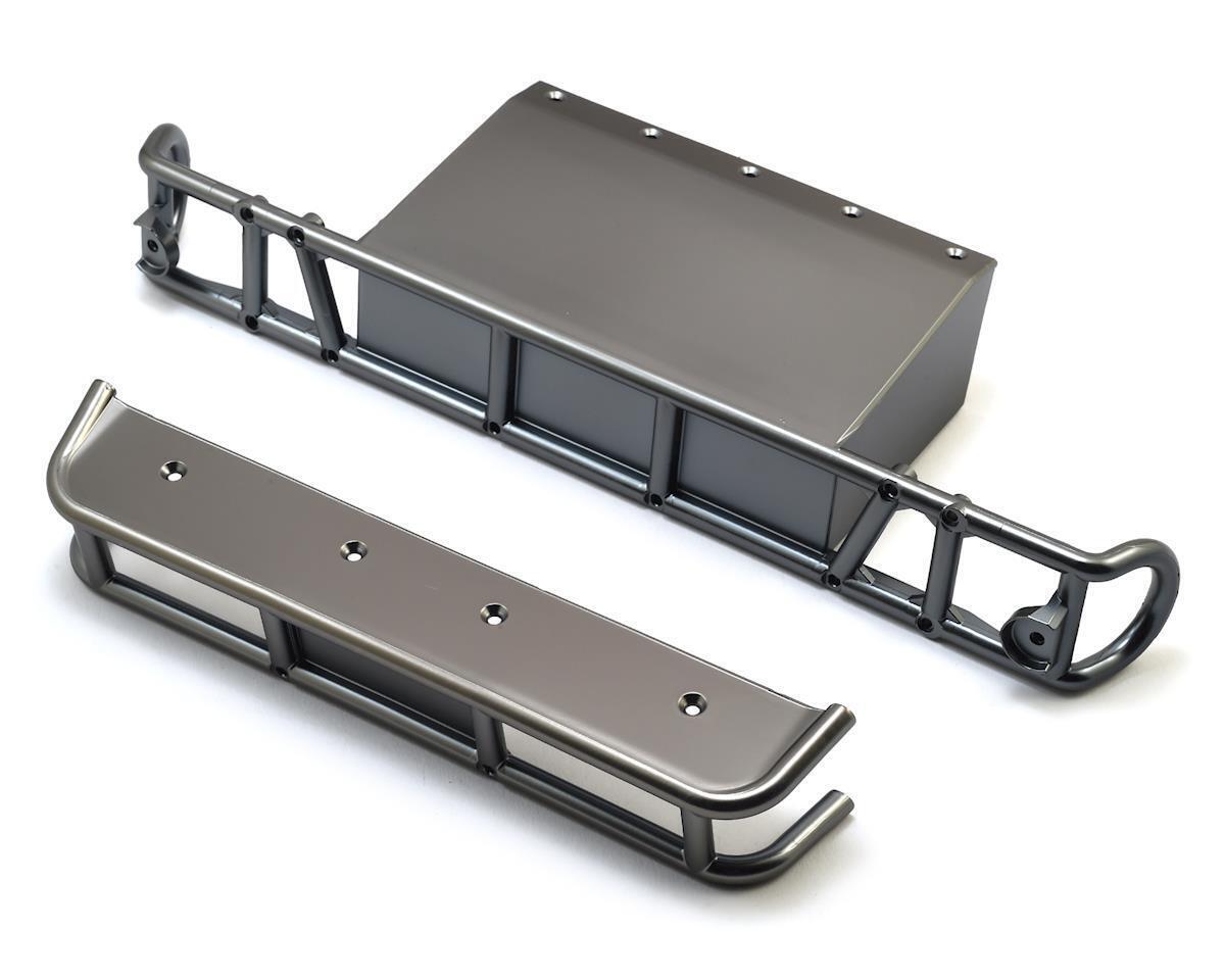 Traxxas Rear bumper/ bumper extension (satin black chrome-plated) TRA8536X