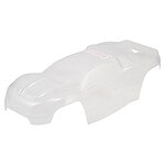 Lightweight white RC car body shell for remote control cars. Durable, aerodynamic, and easy to install.