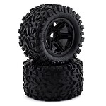Traxxas Tires & Wheels Glued Chrome Terra Groove Dual Profile (Electric Rear) TRA8672