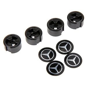 Traxxas Mercedes-Benz G 500 Wheel Center Caps (4) - Black TRA8873