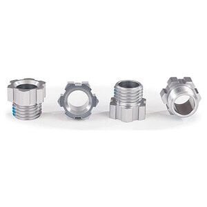 Traxxas Stub axle nut aluminum (gray-anodized) (4) TRA8886A