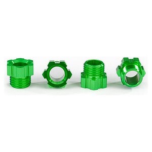 Traxxas Stub axle nut aluminum (green-anodized) (4) TRA8886G