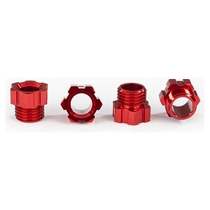 Traxxas Stub axle nut aluminum (red-anodized) (4) TRA8886R