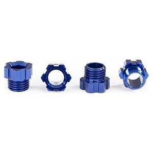Traxxas Stub axle nut aluminum (blue-anodized) (4) TRA8886X