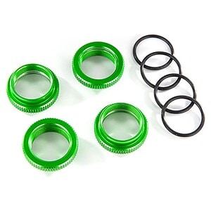 Traxxas Spring Retainer Adjuster (Green Alum GT-Maxx Shocks) (4) TRA8968G