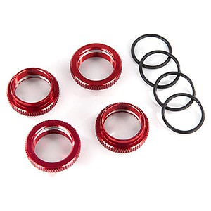 Traxxas Spring Retainer Adjuster (Red Alum GT-Maxx Shocks) (4) TRA8968R