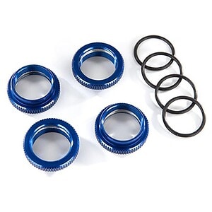 Traxxas Spring Retainer Adjuster (Blue Alum GT-Maxx Shocks) (4) TRA8968X