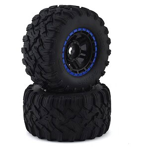 Traxxas Tires & Wheels Glued (Black Chrome 2.8) Sledgehammer (TSM) TRA8972A