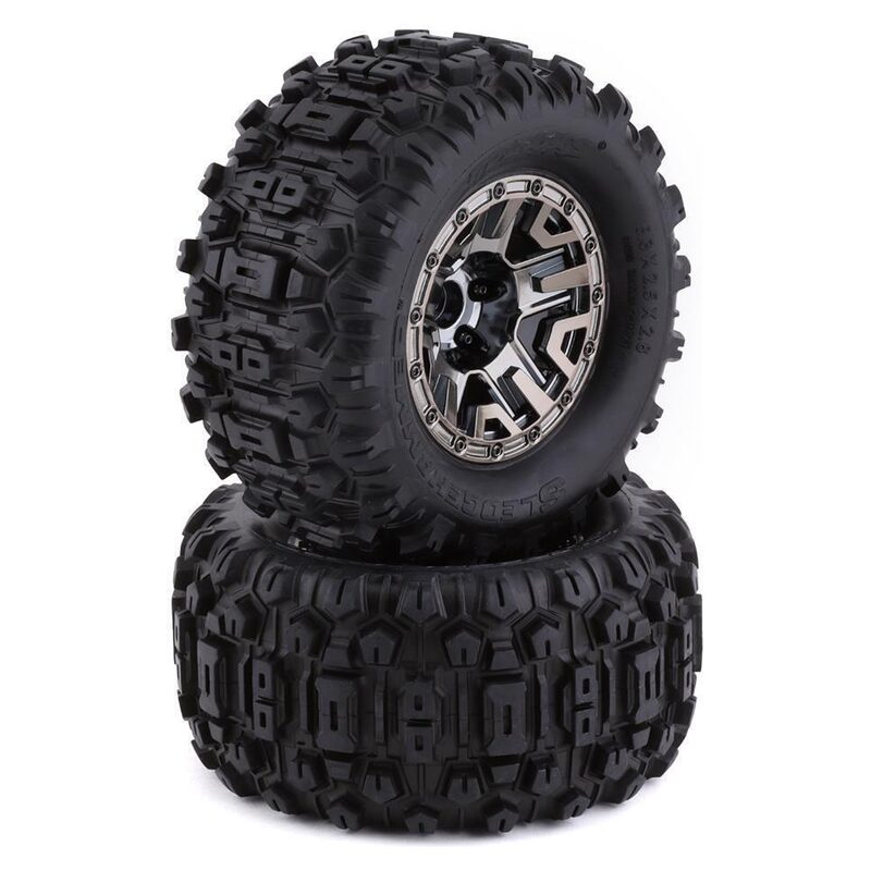 Traxxas Tires & Wheels Glued Black Dished Slick (Front) TRA9072