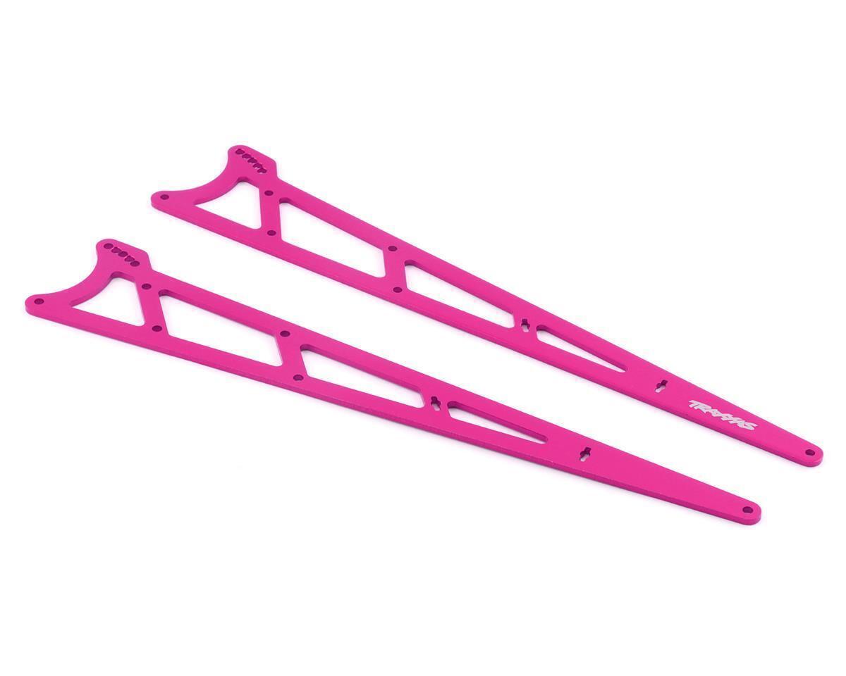 Traxxas Side plates wheelie bar pink  (aluminum) (2) TRA9462P