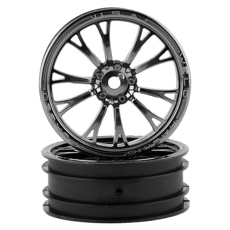 Traxxas Wheels Weld black chrome (front) (2)