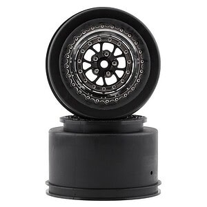Traxxas Wheels Weld chrome with black (rear) (2)